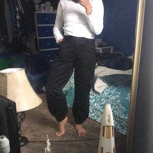 black utility pants